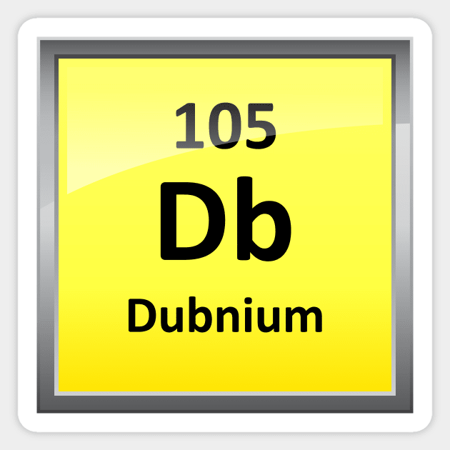 Dubnium Periodic Table Element Symbol Sticker by sciencenotes